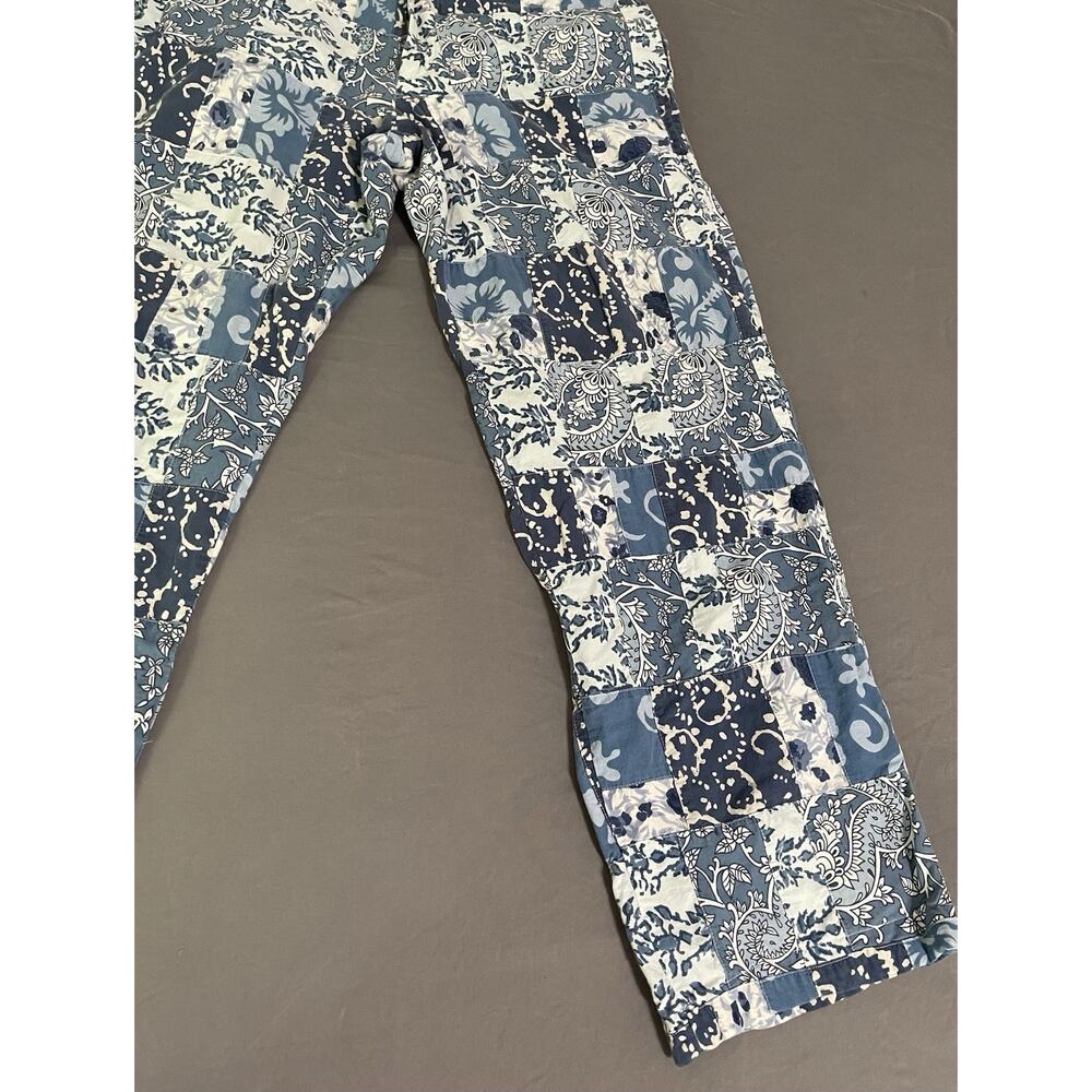 J.Crew Men’s 33x32 Blue White Patchwork Paisley Pants Excellent Cond - Picture 3 of 14